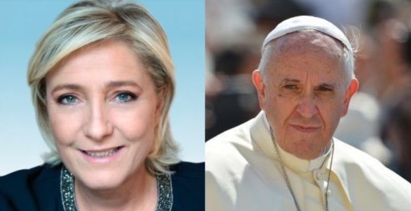Marine Le Pen i papież Franciszek